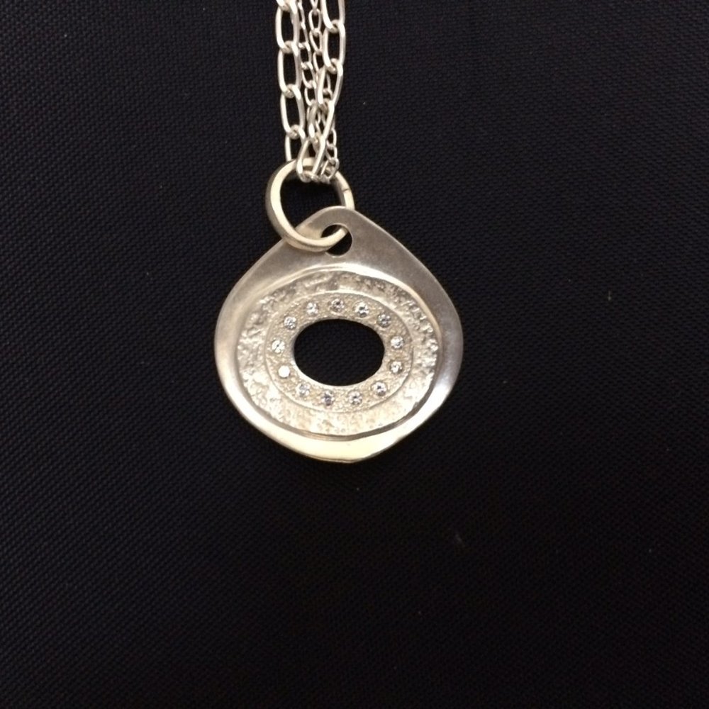 Silpada Sterling Silver and Cubic Zirconia Necklace